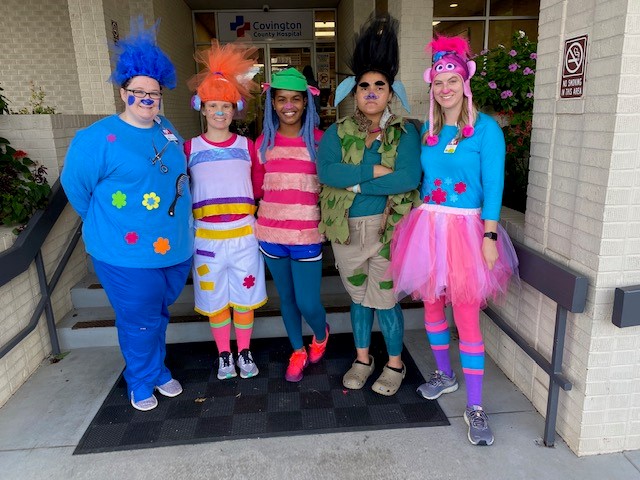 The "Trolls" of Collins, MS "Can't Stop the Feeling" they have about their patients and therapy services! This amazing team took home the facility prize for Best Group Costume during their Fall Festival.